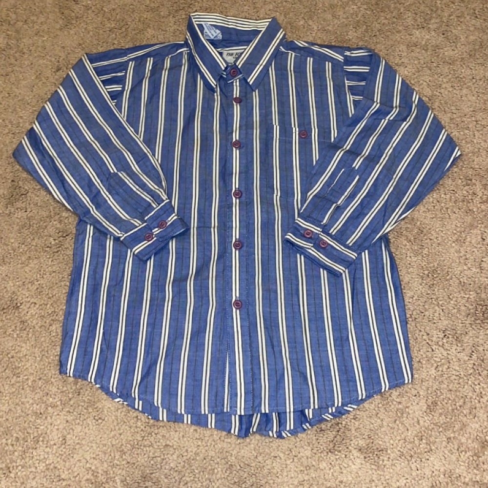 Blue Striped Kids Shirt